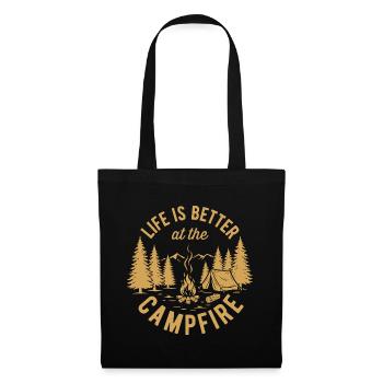 Hiking - Life is Better at the Campfire - Tote Bag - black - Front