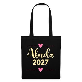 Baby 2017, spanische Großmutter - Stoffbeutel - Schwarz - Vorne