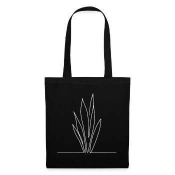 Minimal Grass Line Art - Tote Bag - black - Front