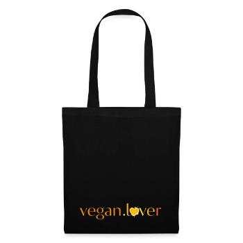 Vegan lover orange heart - Tote Bag - black - Front