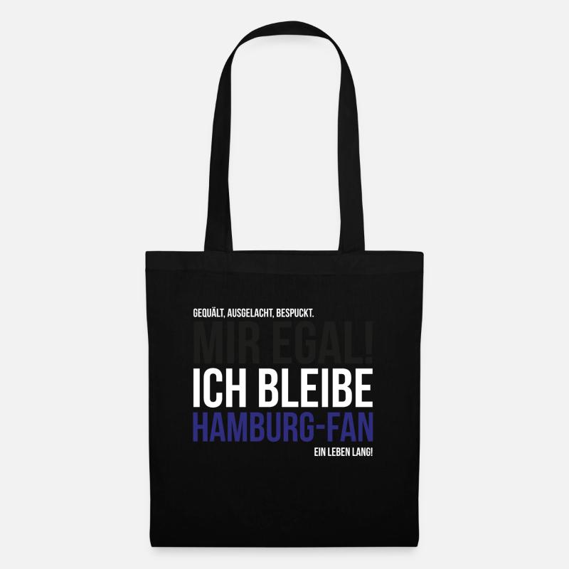 Ich bleibe Hamburg-Fan - Stoffbeutel - Schwarz