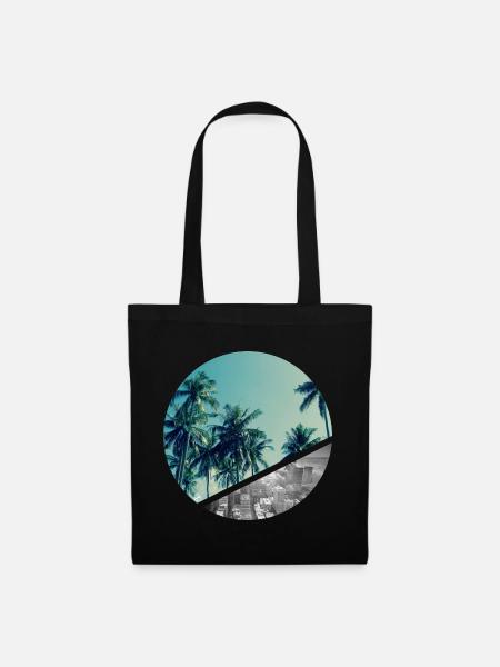 Plage et de la ville - Sac en tissu - noir