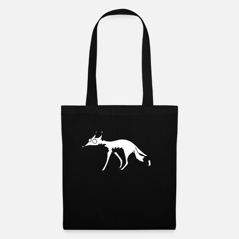 White Fox no 4 - Tote Bag - black