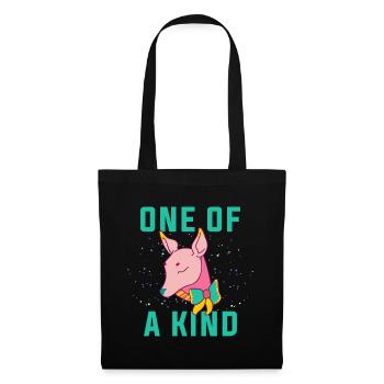 Einer von einer Art. Einzigartige Dow.Magical Gifts.Deer.Foal - Stoffbeutel - Schwarz - Vorne