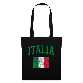 Italia Chemise Italie Drapeau Chemise Italien - Sac en tissu - noir - Devant
