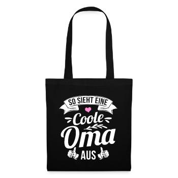 So sieht eine coole Oma aus - Stoffbeutel - Schwarz - Vorne