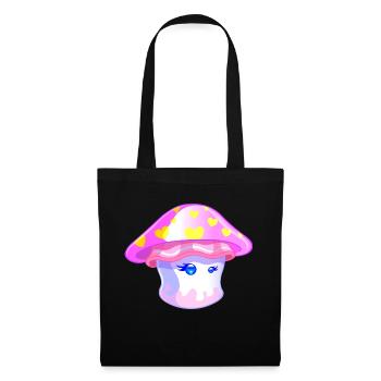 Champignon Fille - Sac en tissu - noir - Devant