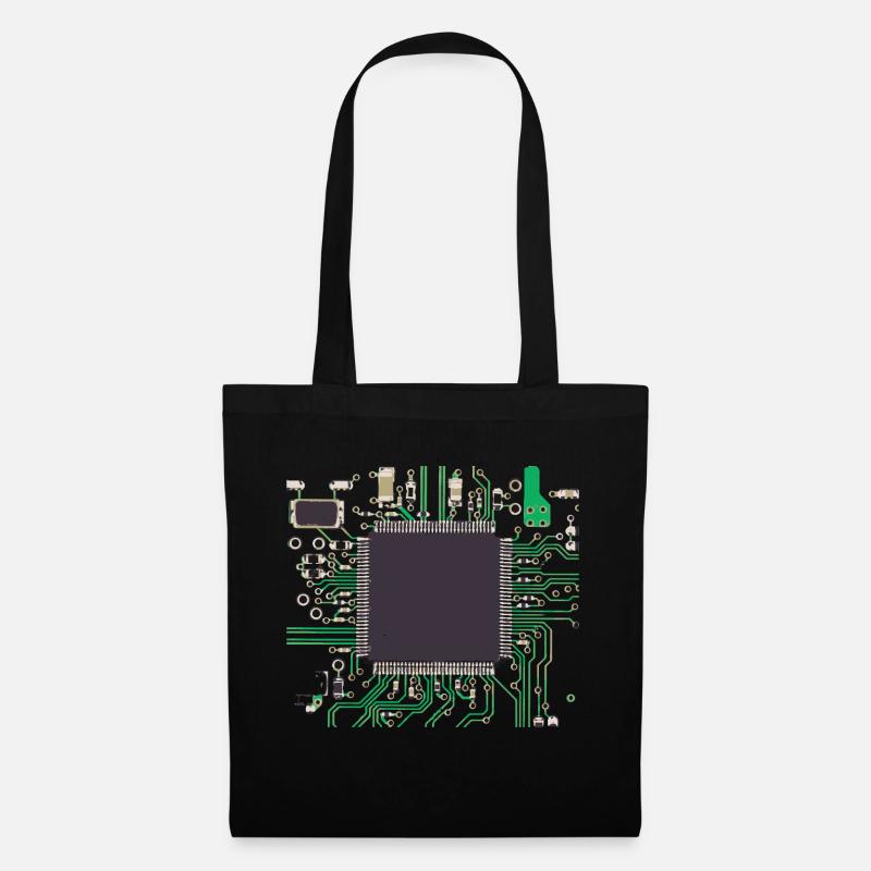 Computerchip - Stoffbeutel - Schwarz