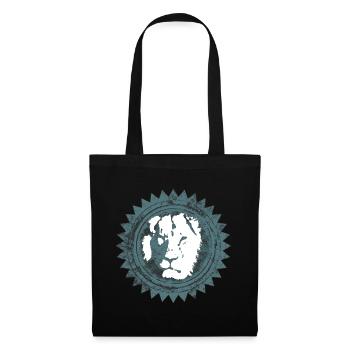 Löwenkopf Reggae Design - Stoffbeutel - Schwarz - Vorne