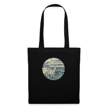 Château de Neuschwanstein - Sac en tissu - noir - Devant