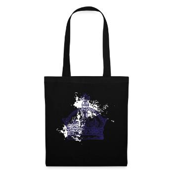 couronne - Sac en tissu - noir - Devant