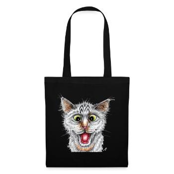 Happy Cat - Tote Bag - black - Front