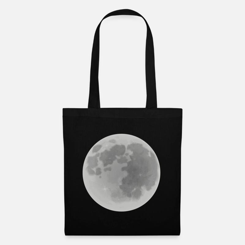 Mond - Stoffbeutel - Schwarz