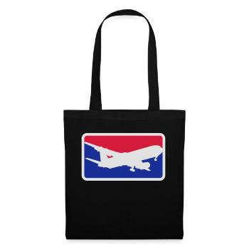 sports logo red blue pilot hobby pilot aircraft - Tote Bag - black - Front