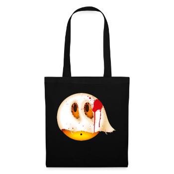 Smiley Glossy Bloody Ghost - Sac en tissu - noir - Devant