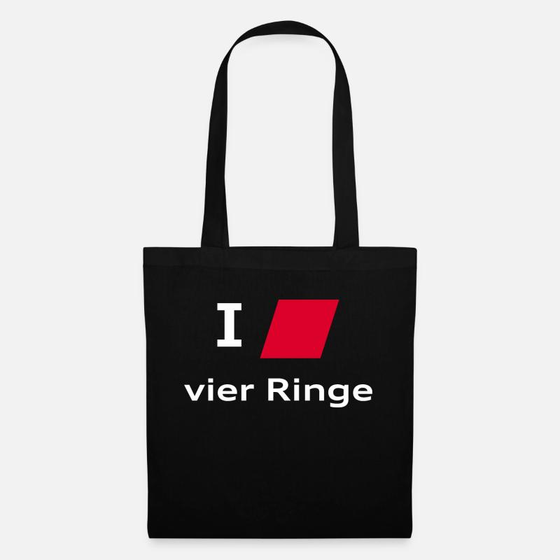 I liebe vier Ringe - Stoffbeutel - Schwarz