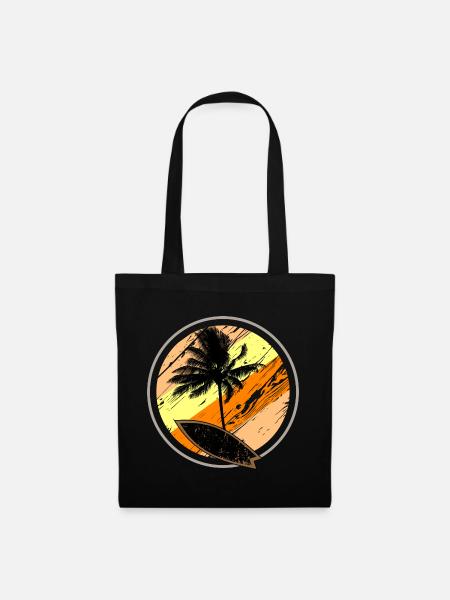 Beach Surf Sun - Stoffbeutel - Schwarz