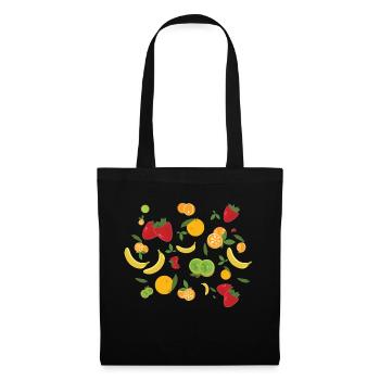 Fruits & Fruits - Strawberry and Banana - Tote Bag - black - Front