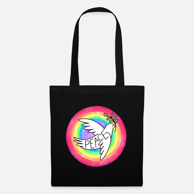 Peace Dove - Stoffbeutel - Schwarz