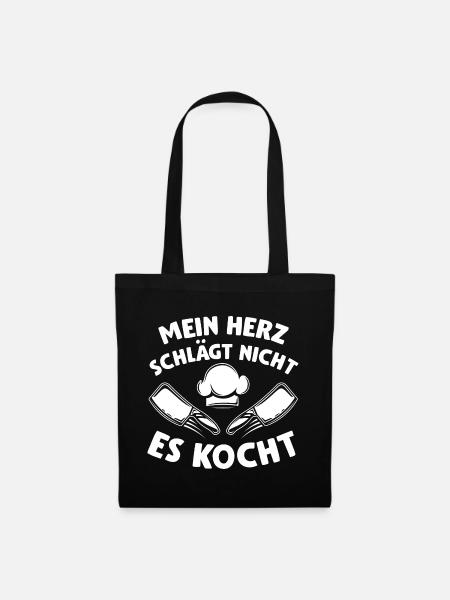 Koch Kochmütze Hackebeil Geburtstag Weihnachten - Stoffbeutel - Schwarz