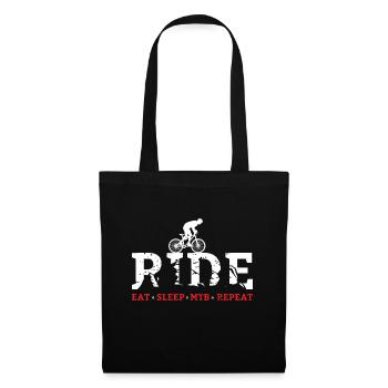 Mountain bike MTB retro vélo de montagne - Sac en tissu - noir - Devant