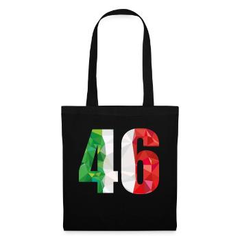 Italie, 46, anniversaire, moto - Sac en tissu - noir - Devant