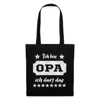  Lustiger Opa Spruch - Stoffbeutel - Schwarz - Vorne