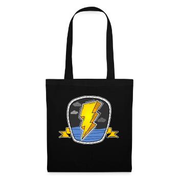 Lightning Shield - Tote Bag - black - Front