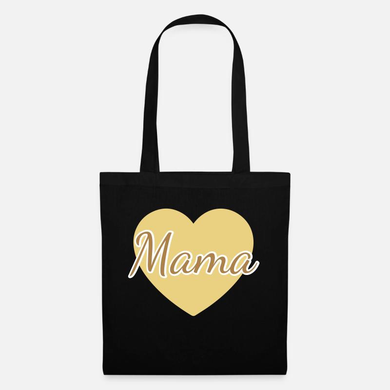 mama herz 01 - Stoffbeutel - Schwarz