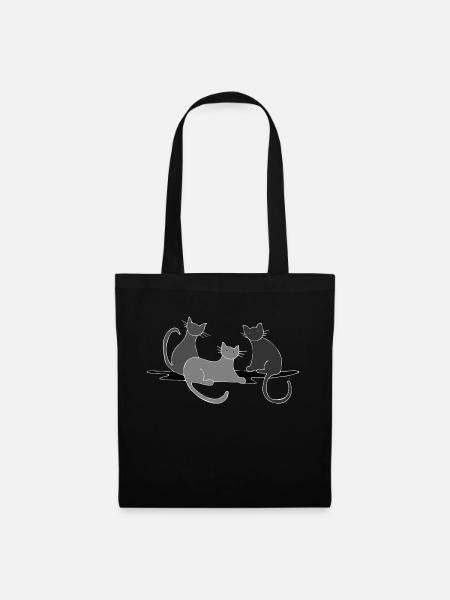 Cats - Tote Bag - black