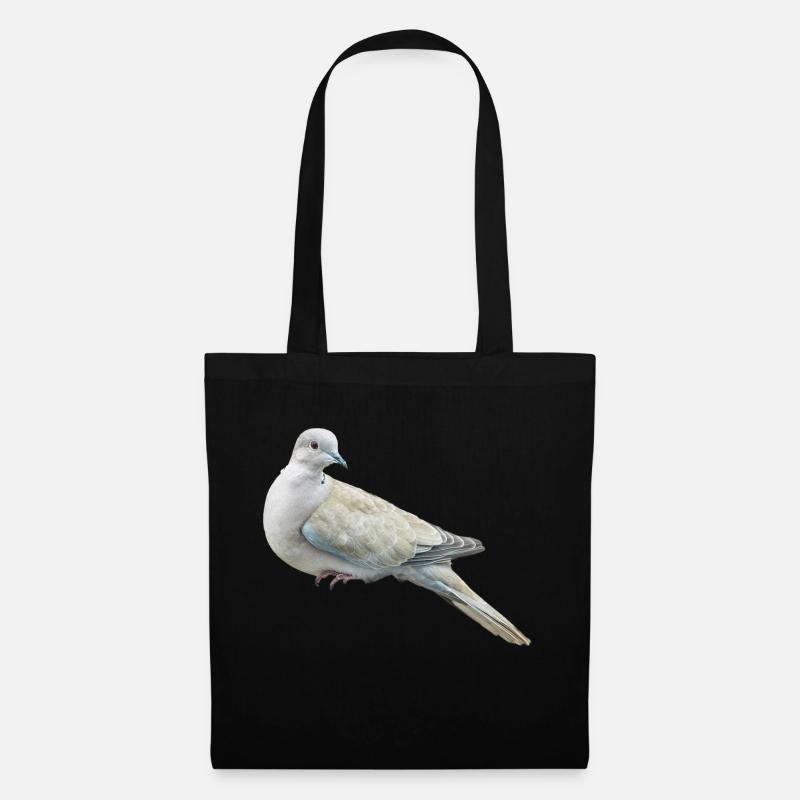 Taube Vogel Geschenk - Stoffbeutel - Schwarz