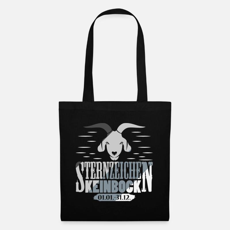 Sternzeichen Keinbock - Stoffbeutel - Schwarz