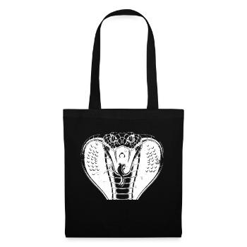 Cobra Schlangen retro vintage black Grafik Design - Stoffbeutel - Schwarz - Vorne