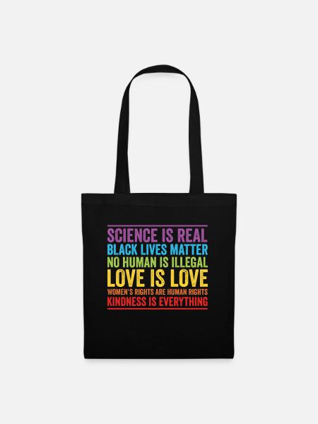 Science is Real Black Lives Matter - Stoffbeutel - Schwarz