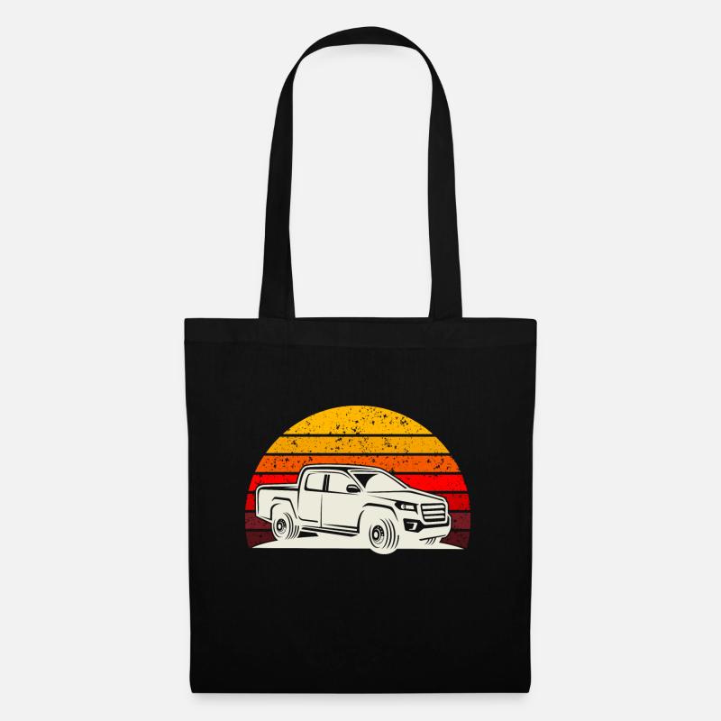 Retro T-Shirt Pick-up - Stoffbeutel - Schwarz