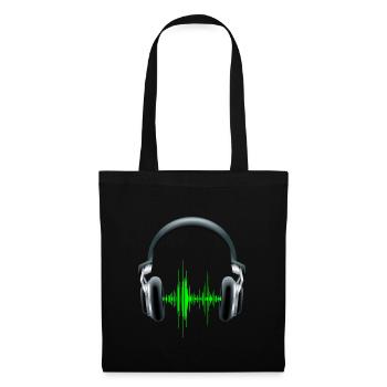 Les écouteurs DJ equalizer - Sac en tissu - noir - Devant
