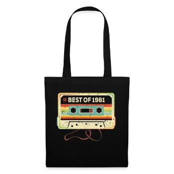 Best of 1981 Mixtape 40e anniversaire cassette - Sac en tissu - noir - Devant