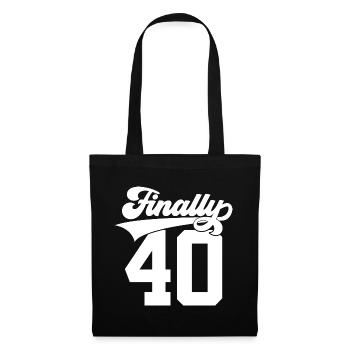 40TH BIRTHDAY FINALLY 40 FINALLY 40 - Tote Bag - black - Front
