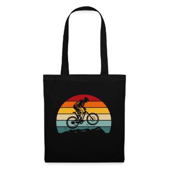 Downhill t-shirt vélo de montagne retro vtt vélo - Sac en tissu - noir - Devant