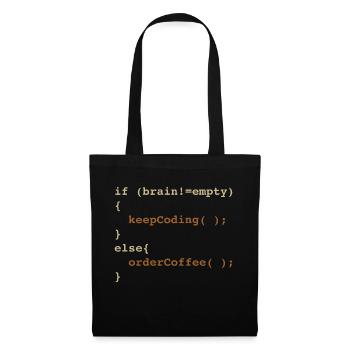 Developer Coffee - Stoffbeutel - Schwarz - Vorne
