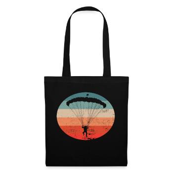 Parachute parachutisme rétro Vintage - Sac en tissu - noir - Devant