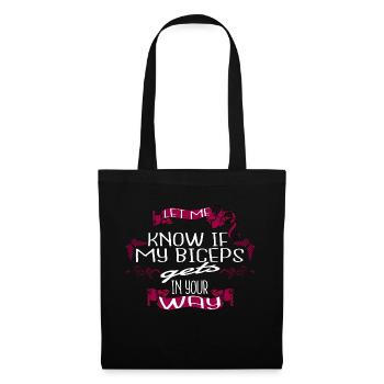 under construction gym buddy gift fit gymnast - Stoffbeutel - Schwarz - Vorne