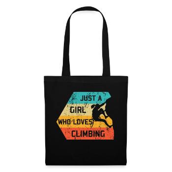 Juste une fille qui aime grimper rétro Climber - Sac en tissu - noir - Devant