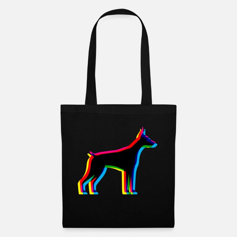 CMYK Dobermann - Stoffbeutel - Schwarz
