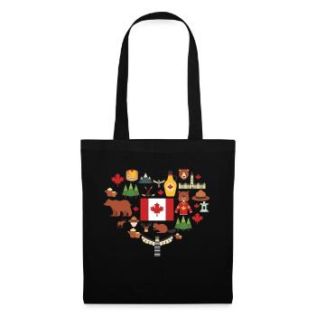 Toronto Eishockey Canada Herz - Stoffbeutel - Schwarz - Vorne