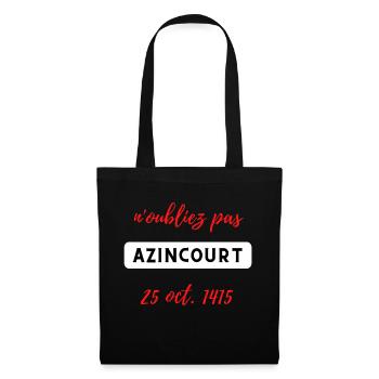 N oubliez pas Azincourt 1415 - Sac en tissu - noir - Devant