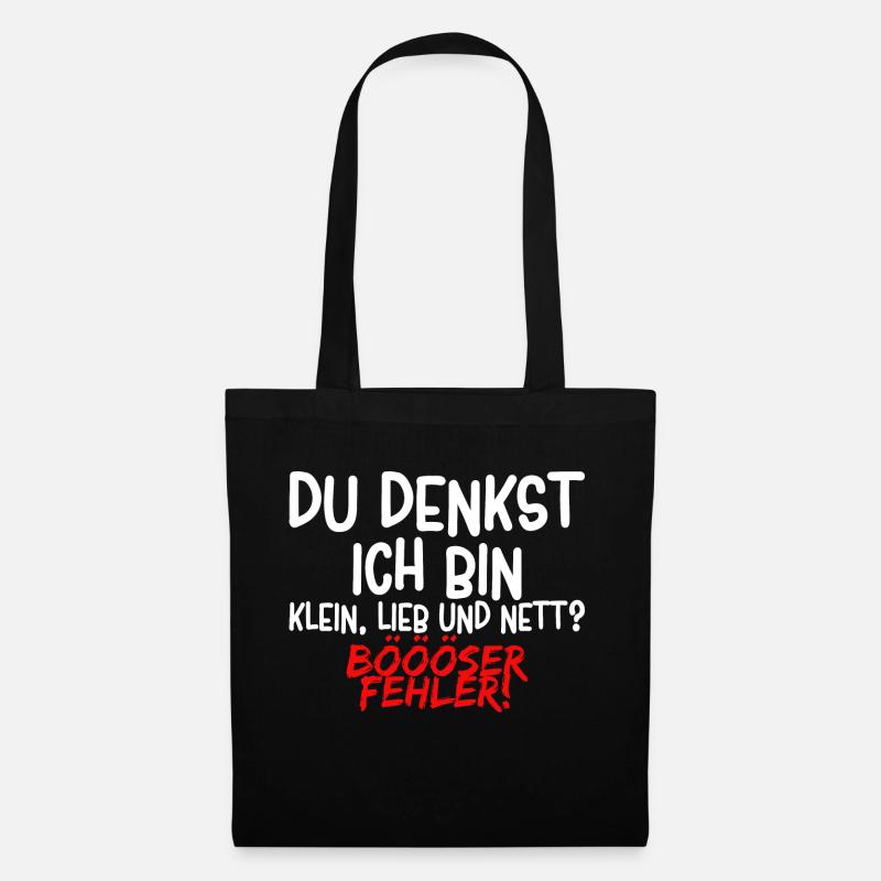 Lustiger Spruch - Stoffbeutel - Schwarz