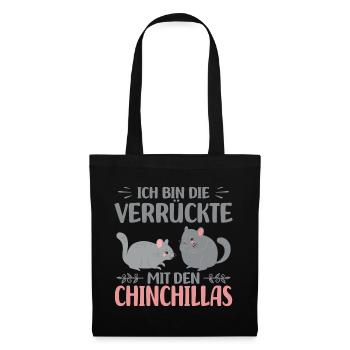 Chinchilla - Stoffbeutel - Schwarz - Vorne