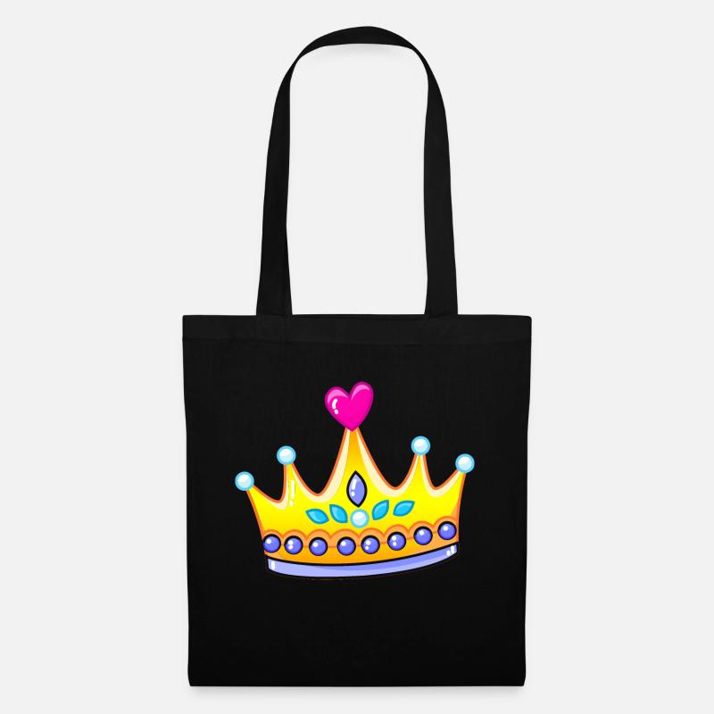 Krone - Stoffbeutel - Schwarz