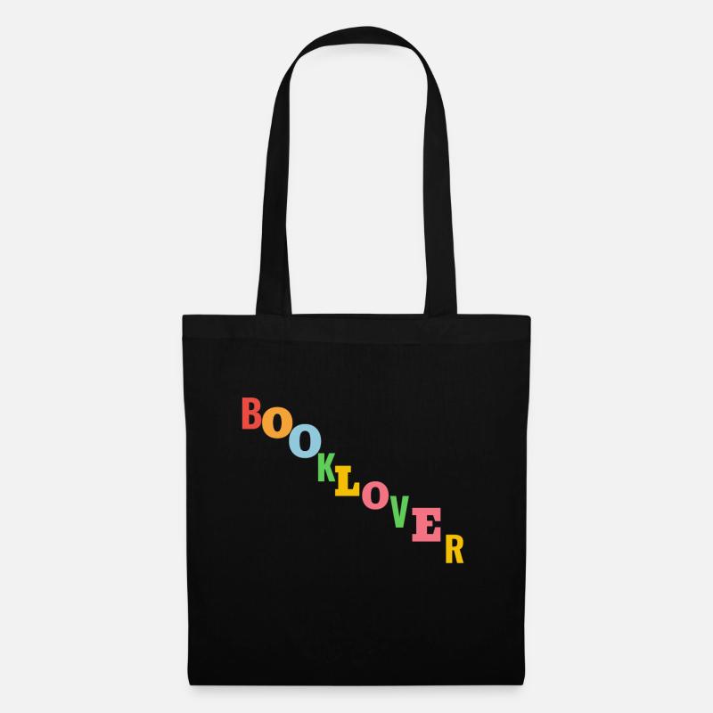 Colorful Booklover Merch - Stoffbeutel - Schwarz